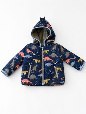 Mick Mack Dinosaur Hooded Jacket 12M Plush Lined Winter Coat